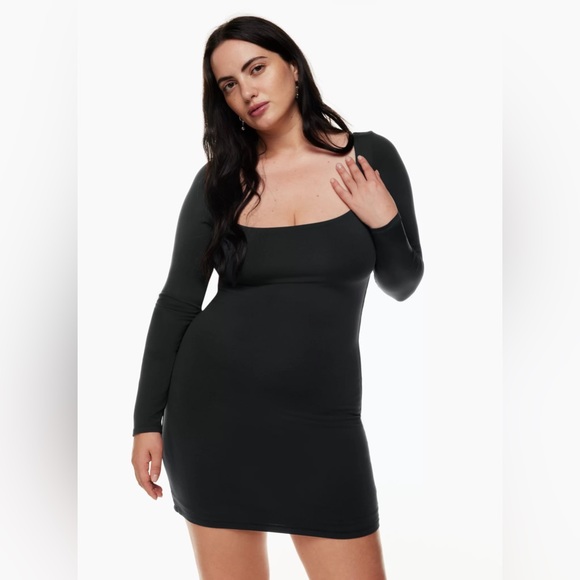 Aritzia Babaton Contour Squareneck Longsleeve Mini Dress - Picture 2 of 3